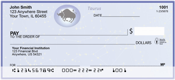 Taurus Zodiac Sign Personal Checks | BAE-24