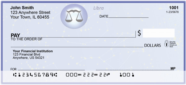 Libra Zodiac Sign Personal Checks | BAE-30
