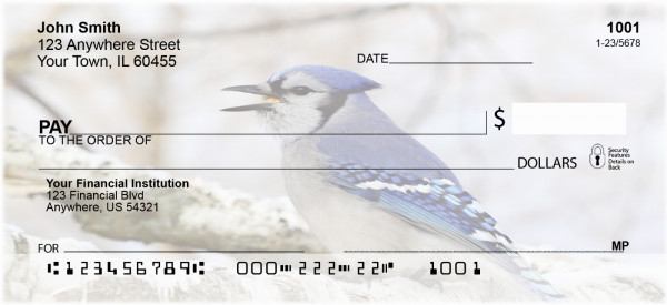 Scampy Blue Jay Birds Personal Checks | BAE-66