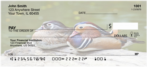 Colorful Wood Ducks Personal Checks | BAE-89