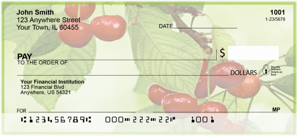 Cherries On The Vine Personal Checks | BAF-35