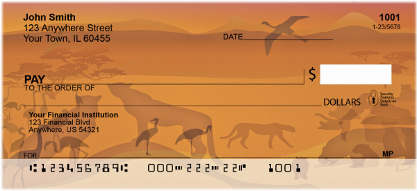 Safari Animals Personal Checks | BAF-50