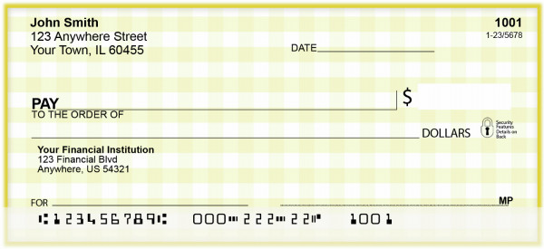 Gingham Check Personal Checks | BAI-45