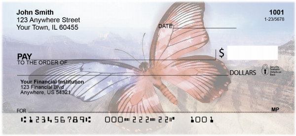 Americana Butterfly Personal Checks | BAJ-32