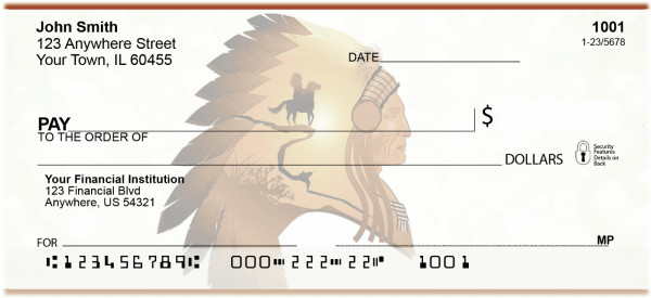 Native American Silhouettes Personal Checks | BAL-64