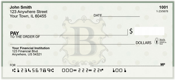 Vintage Monogram B Personal Checks | BAL-87