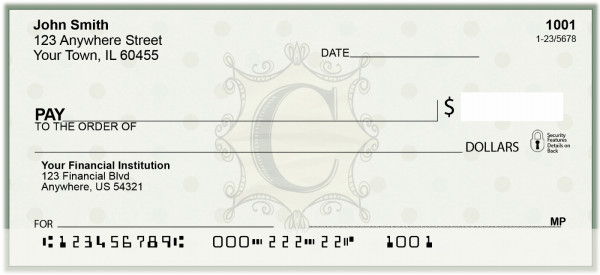 Vintage Monogram C Personal Checks | BAL-88