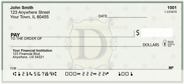 Vintage Monogram D Personal Checks | BAL-89
