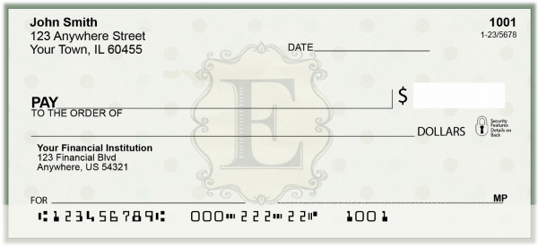 Vintage Monogram E Personal Checks | BAL-90