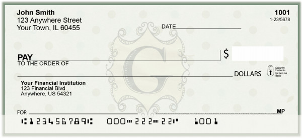 Vintage Monogram G Personal Checks | BAL-92