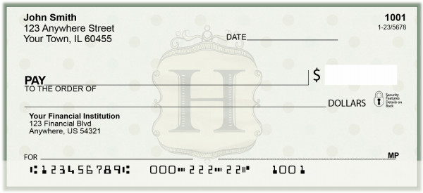 Vintage Monogram H Personal Checks | BAL-93