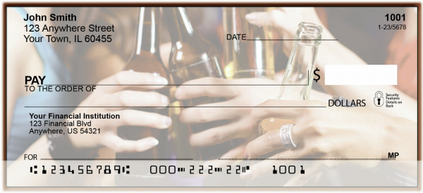 Drinking Beer Personal Checks | BAM-42