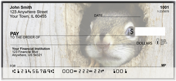 Cute Squirrels Personal Checks | BAM-54