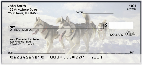 Amazing Siberian Huskies Personal Checks | BAM-81