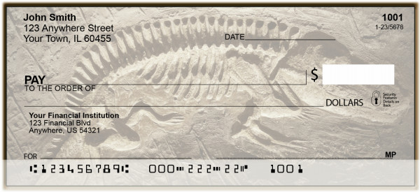Dinosaur Bones - Fossils Personal Checks | BAN-29