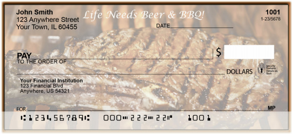 BBQ Grilling Personal Checks | BAN-52