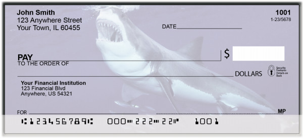 Shark Feeding Frenzy Personal Checks | BAN-62