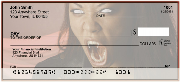Thirsty Vampires Personal Checks | BAN-68