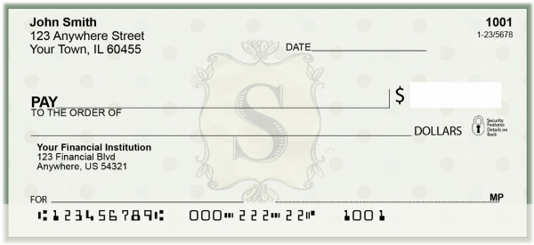 Vintage Monogram S Personal Checks | BAP-05