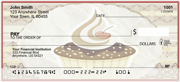 Vintage Cupcakes Personal Checks | BAP-30