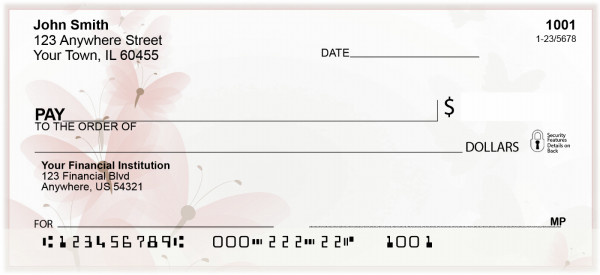 Butterfly Whispers Personal Checks | BAP-42