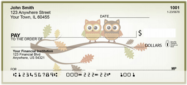 Whimsical Owls Personal Checks | BAP-51