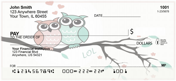 Lots a Love Owls Personal Checks | BAP-55