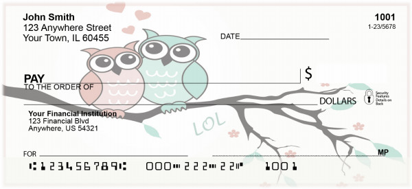 Lots a Love Owls Personal Checks | BAP-55