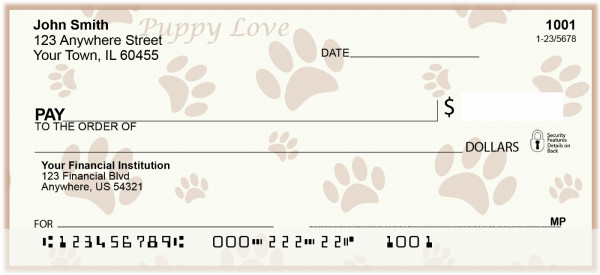 Dog Paw Prints Personal Checks | BAP-90
