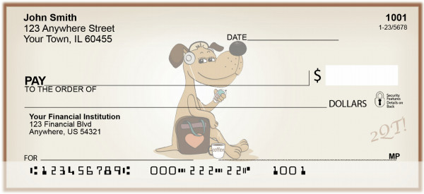 Texting Dogs Personal Checks | BAP-92
