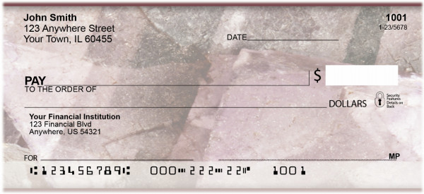 Purple Gemstones Personal Checks | BAQ-94