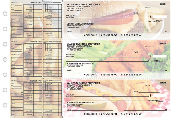 American Cuisine Payroll Designer Business Checks | BU3-CDS01-PAY