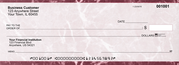 Burgundy Marble Business Pocket Checks | BUP-BMA01