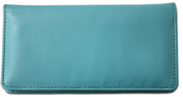Teal Smooth Leather Checkbook Cover | CLP-TEA01