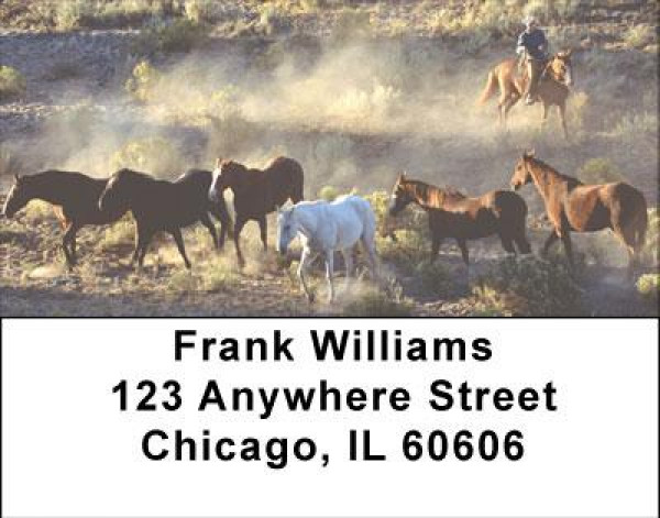 Wild Horse Roundup Address Labels | LBANI-81