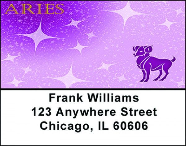 Aries Zodiac Sign Address Labels | LBBAB-58