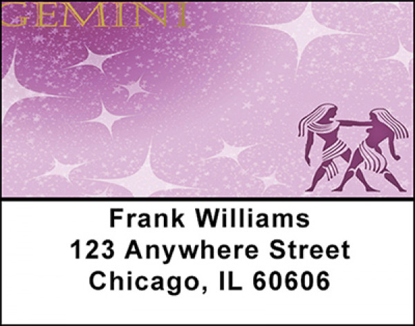 Gemini Zodiac Sign Address Labels | LBBAB-65