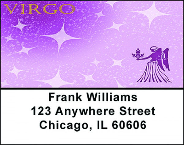 Virgo Zodiac Sign Address Labels | LBBAB-66