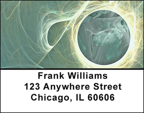Celestial Clouds Surrounding Planet Address Labels | LBBAB-79