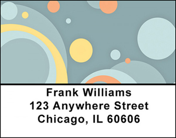 Abstract Circles and Dots Address Labels | LBBAC-08