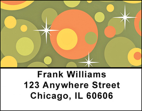 Abstract Green with Dots Address Labels | LBBAC-09