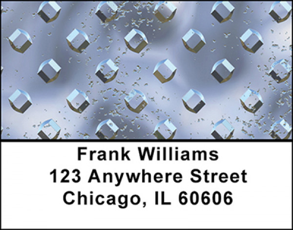 Diamond Metal Plate Address Labels | LBBAC-74