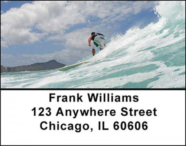 Surfing The Waves Address Labels | LBBAD-16