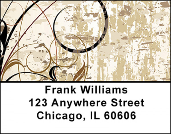 Grunge Floral Vintage Address Labels | LBBAD-40