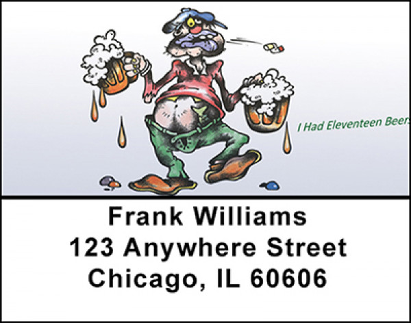 Drunk On Beer Address Labels | LBBAD-61