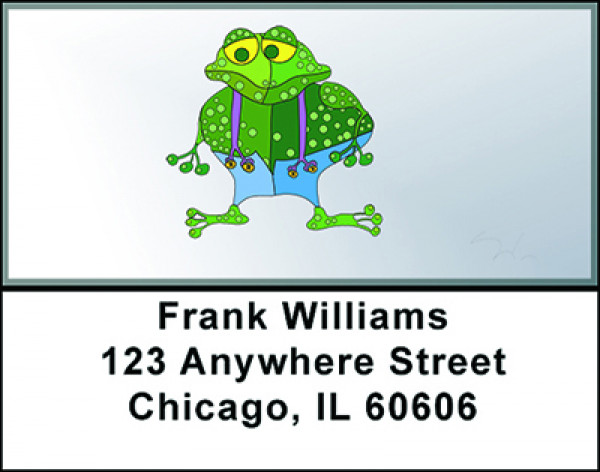 Cartoon Frogs Address Labels | LBBAD-74