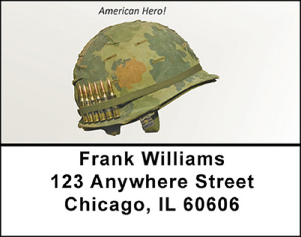 Vietnam Era Helmet Address Labels | LBBAD-78