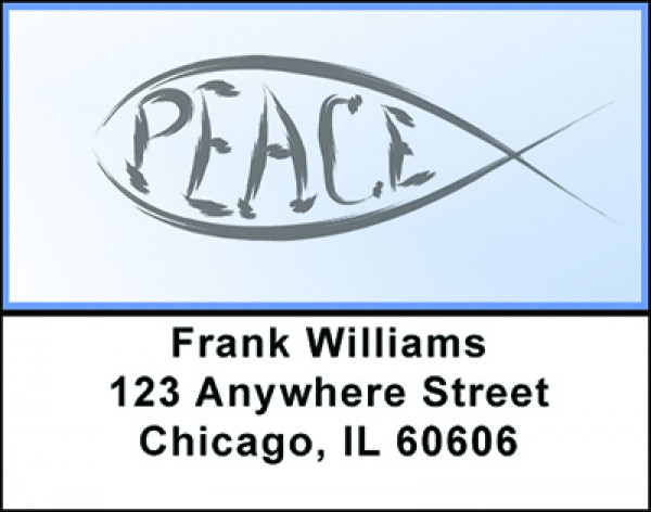 Religious Fish Symbol Address Labels | LBBAD-80