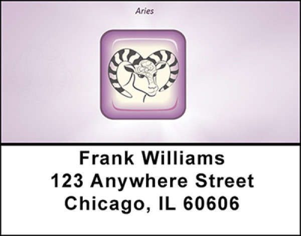 Aries Astrology Sign Address Labels | LBBAD-98