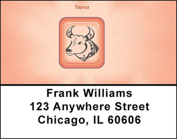 Taurus Astrology Sign Address Labels | LBBAE-01